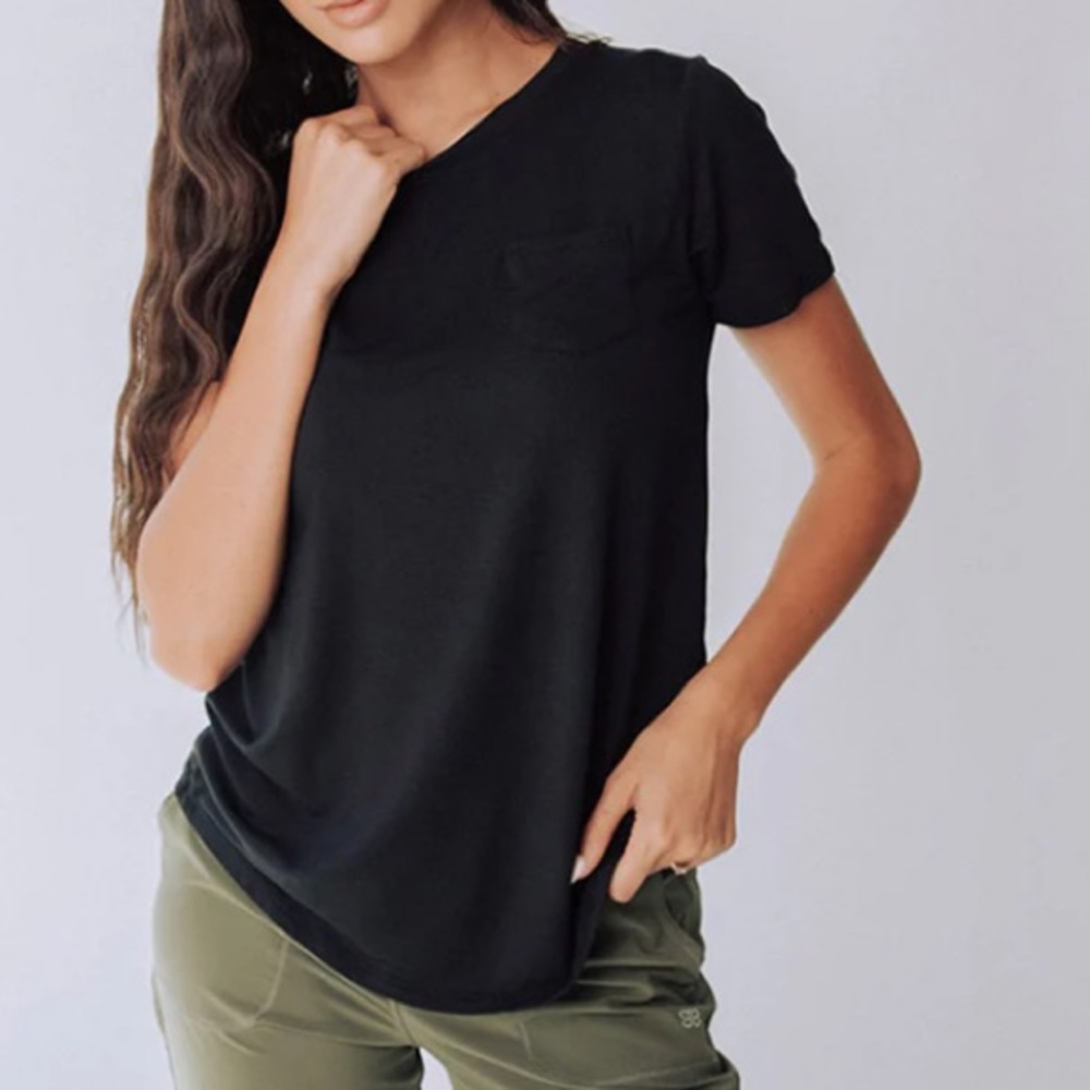 Albion Black Short Sleeve Pocket Tee